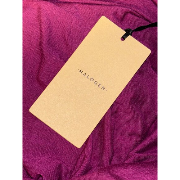 NWT HALOGEN Slub Knit Back Keyhole and Vent T-Shirt S Stretch Long Sleeve Tee - Picture 5 of 6